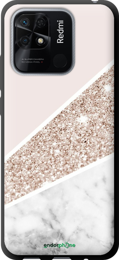 TPU чехол Пастельный мрамор для Xiaomi Redmi 10C - 4342b-2591 изображение 