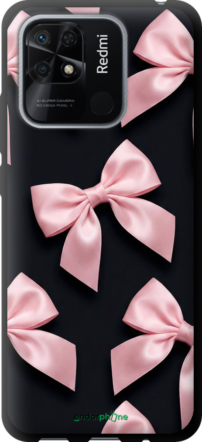 TPU чехол Coquette Ribbons Dark Coquette для Xiaomi Redmi 10C - 6767b-2591 изображение 