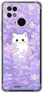 Силикон с усиленными углами чехол Котик в цветах для Xiaomi Redmi 10C - 6390sp-2591 изображение 