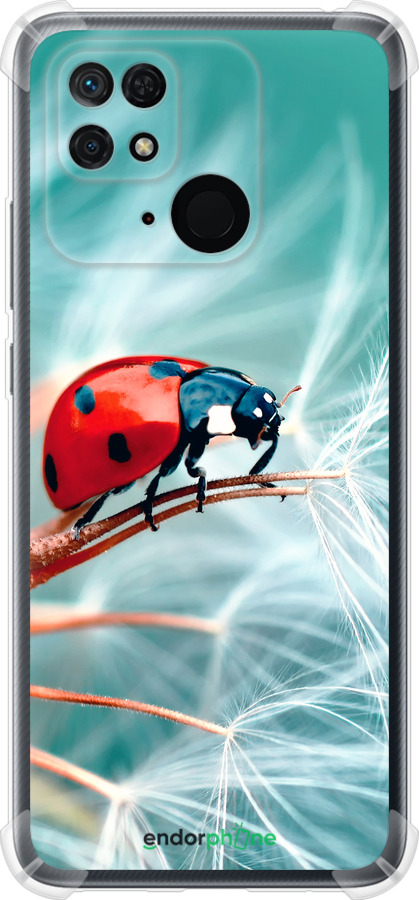Силикон с усиленными углами чехол Божья коровка для Xiaomi Redmi 10C - 6049sp-2591 изображение 