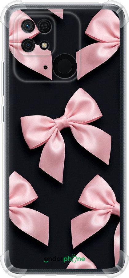 Силикон с усиленными углами чехол Coquette Ribbons Dark Coquette для Xiaomi Redmi 10C - 6767sp-2591 изображение 