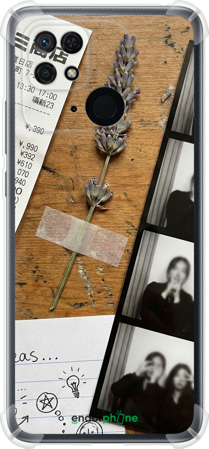 Силикон с усиленными углами чехол Aesthetic Scrapbook Collage для Xiaomi Redmi 10C - 6773sp-2591 изображение 