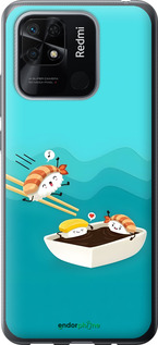 Силіконовий чехол Суші для Xiaomi Redmi 10C - 6354u-2591 изображение 