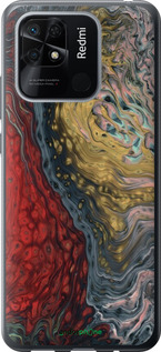 2D пластиковий чехол Із зображенням абстрактного живопису для Xiaomi Redmi 10C - 6530t-2591 изображение 