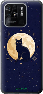 Силиконовый чехол Cute Cat Celestial/Witchy для Xiaomi Redmi 10C - 6787u-2591 изображение 