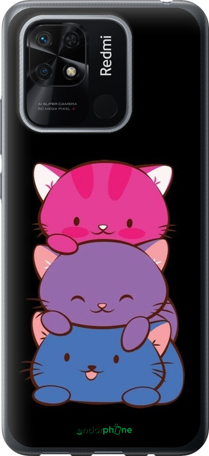 2D пластиковий чехол Милі котятка для Xiaomi Redmi 10C - 6518t-2591 изображение 