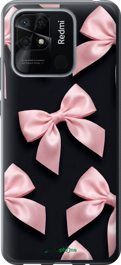 Силіконовий чехол Coquette Ribbons Dark Coquette для Xiaomi Redmi 10C - 6767u-2591 изображение 