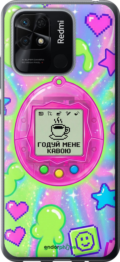 2D пластиковый чехол Y2K Aesthetic Retro Pet: Годуй мене кавою для Xiaomi Redmi 10C - 6784t-2591 изображение 