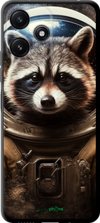 TPU чехол Raccoon austronaut для Xiaomi Poco M6 Pro 5G - 5581b-3859 изображение 