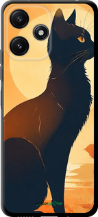 TPU чехол Черная кошка v2 для Xiaomi Poco M6 Pro 5G - 5830b-3859 изображение 