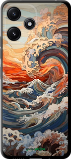 TPU чехол Арт волны для Xiaomi Poco M6 Pro 5G - 6324b-3859 изображение 