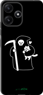 TPU чехол Минималистичный арт: смерть и кошка для Xiaomi Poco M6 Pro 5G - 6529b-3859 изображение 