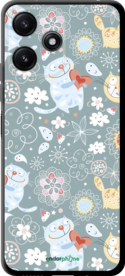 TPU чехол Котята v3 для Xiaomi Redmi 12 5G - 1223b-3194 изображение 