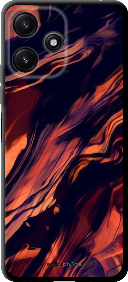 TPU чехол Черно-оранжевая абстракция для Xiaomi Poco M6 Pro 5G - 5340b-3859 изображение 