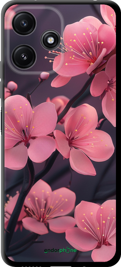 TPU чехол Пурпурная сакура для Xiaomi Poco M6 Pro 5G - 6075b-3859 изображение 
