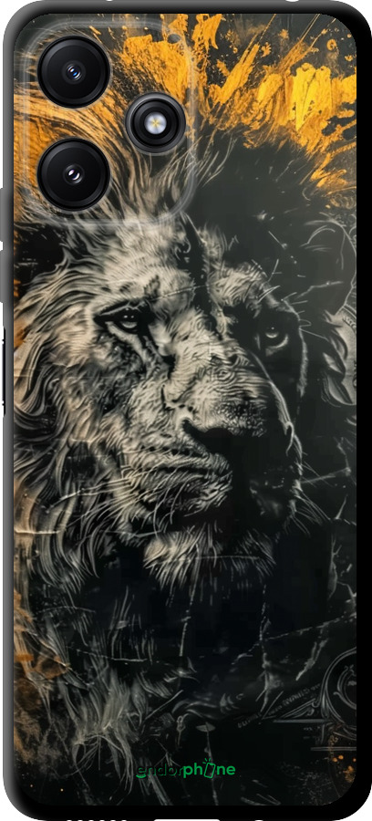 TPU чехол Лев у золотих фарбах для Xiaomi Redmi 12 5G - 6155b-3194 изображение 