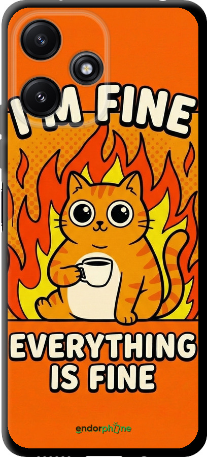 TPU чехол Funny Cat для Xiaomi Redmi Note 12R - 6786b-3860 изображение 