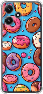 Силикон с усиленными углами чехол Пончики для Xiaomi Redmi 12 5G - 6318sp-3194 изображение 