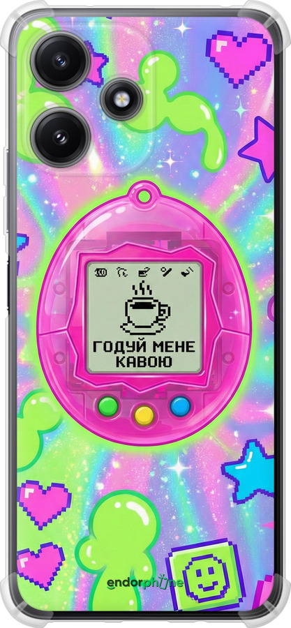 Силіконовий протиударний с посиленими кутами чехол Y2K Aesthetic Retro Pet: Годуй мене кавою для Xiaomi Poco M6 Pro 5G - 6784sp-3859 изображение 