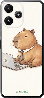 Силиконовый чехол 'Funny Capybara CEO Working' для Xiaomi Poco M6 Pro 5G изображение 1