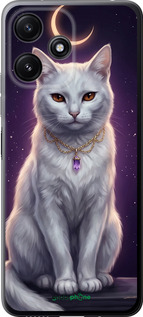 Силиконовый чехол Mystic White Cat Gothic Dark Purple Gold для Xiaomi Redmi Note 12R - 6805u-3860 изображение 