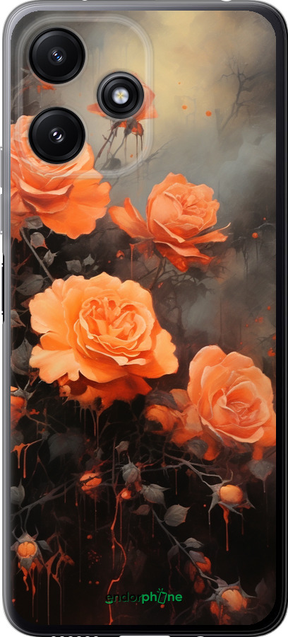 Силіконовий чехол Оранжеві троянди для Xiaomi Redmi 12 5G - 5944u-3194 изображение 