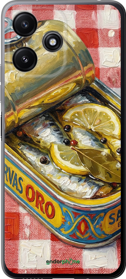 Силиконовый чехол Vintage Sardine Tin Phone для Xiaomi Redmi 12 5G - 6772u-3194 изображение 