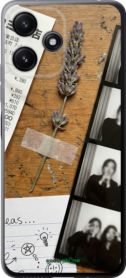 Силиконовый чехол Aesthetic Scrapbook Collage для Xiaomi Redmi 12 5G - 6773u-3194 изображение 