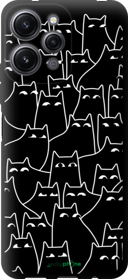 TPU чехол С изображением кошек для Xiaomi Redmi 12 - 6470b-3114 изображение 