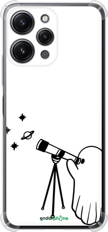 Силикон с усиленными углами чехол Привидение астроном для Xiaomi Redmi 12 - 6444sp-3114 изображение 