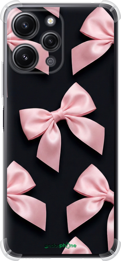 Силикон с усиленными углами чехол Coquette Ribbons Dark Coquette для Xiaomi Redmi 12 - 6767sp-3114 изображение 