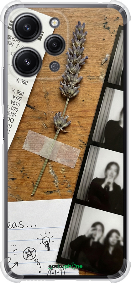 Силикон с усиленными углами чехол Aesthetic Scrapbook Collage для Xiaomi Redmi 12 - 6773sp-3114 изображение 