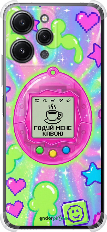 Силіконовий протиударний с посиленими кутами чехол Y2K Aesthetic Retro Pet: Годуй мене кавою для Xiaomi Redmi 12 - 6784sp-3114 изображение 
