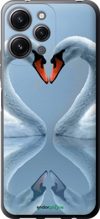 Силиконовый чехол Лебеди для Xiaomi Redmi 12 - 6007u-3114 изображение 