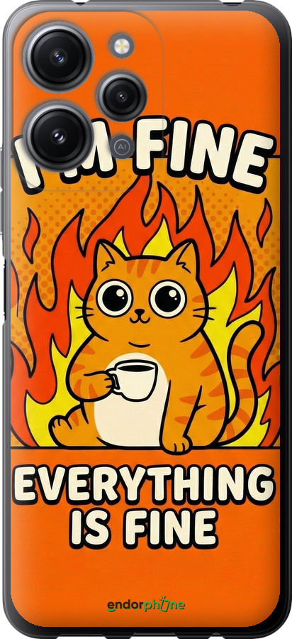 Силиконовый чехол Funny Cat для Xiaomi Redmi 12 - 6786u-3114 изображение 