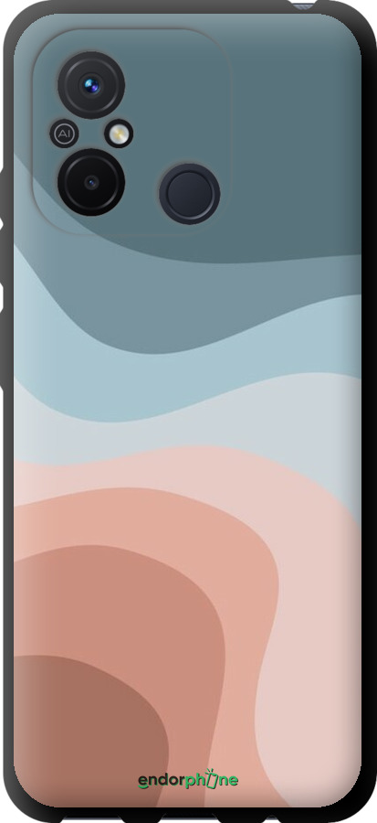 TPU чехол С синими и розовыми волнами в стиле ретро для Xiaomi Redmi 12C - 6532b-2962 изображение 