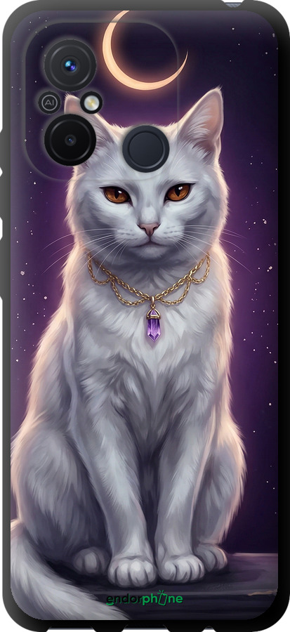 TPU чехол Mystic White Cat Gothic Dark Purple Gold для Xiaomi Redmi 12C - 6805b-2962 изображение 