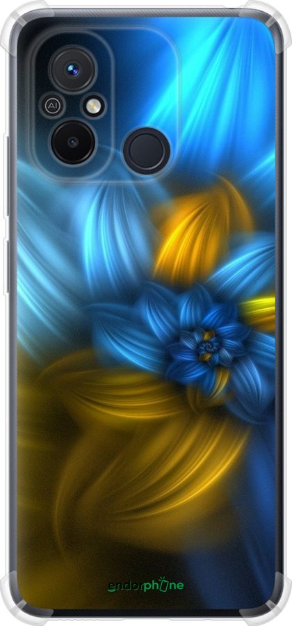 

Силіконовий протиударний с посиленими кутами чохол "Візерунок 46" для Xiaomi Redmi 12C, Синій