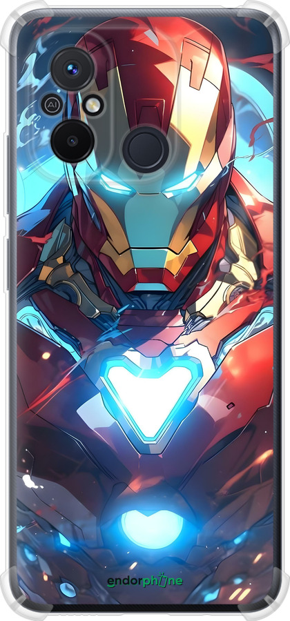 Силикон с усиленными углами чехол Железный человек для Xiaomi Redmi 12C - 6372sp-2962 изображение 