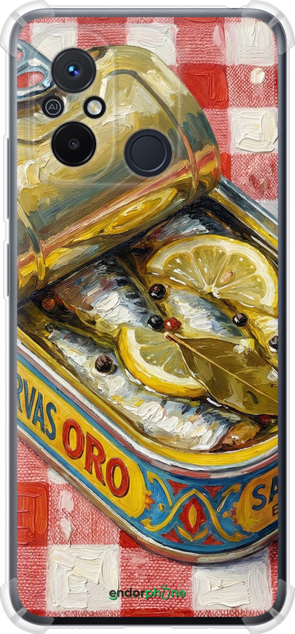 Силикон с усиленными углами чехол Vintage Sardine Tin Phone для Xiaomi Redmi 12C - 6772sp-2962 изображение 