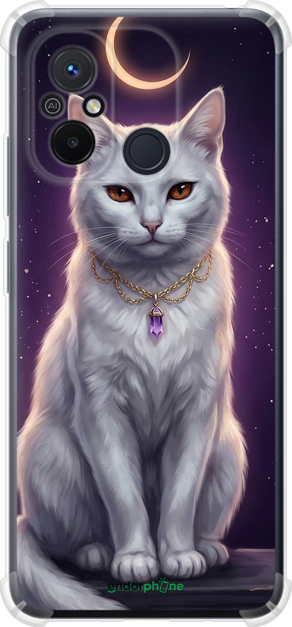 Силіконовий протиударний с посиленими кутами чехол Mystic White Cat Gothic Dark Purple Gold для Xiaomi Redmi 12C - 6805sp-2962 изображение 