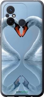 Силиконовый чехол Лебеди для Xiaomi Redmi 12C - 6007u-2962 изображение 