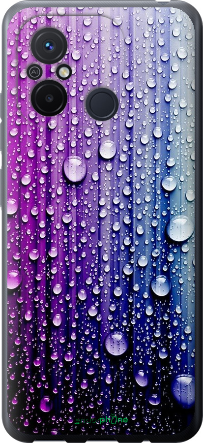 

Силіконовий чохол "Краплини води" для Xiaomi Redmi 12C, Синій
