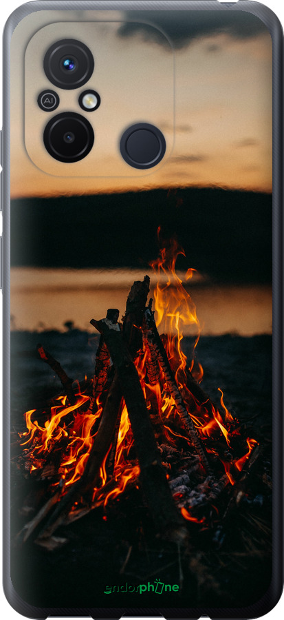Силиконовый чехол Огонь для Xiaomi Redmi 12C - 6021u-2962 изображение 
