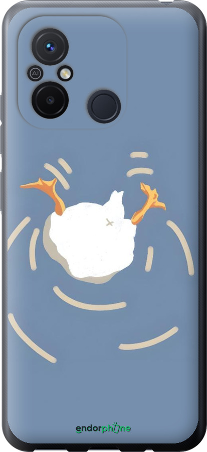 Силиконовый чехол Гусь ныряет для Xiaomi Redmi 12C - 6275u-2962 изображение 