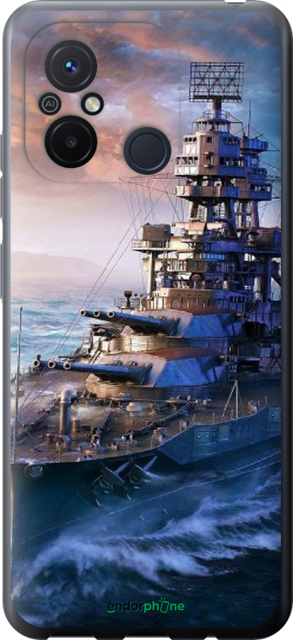Силіконовий чехол Військовий корабель, world of tanks, wargaming для Xiaomi Redmi 12C - 6461u-2962 изображение 