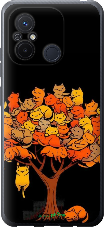 Силиконовый чехол Дерево и котики для Xiaomi Redmi 12C - 6516u-2962 изображение 