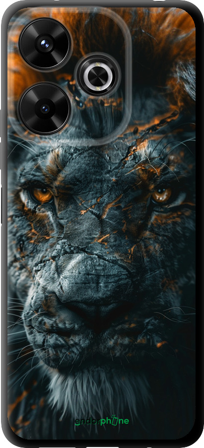 TPU чехол Пламенный лев для Xiaomi Redmi Note 13R 5G - 6153b-3797 изображение 