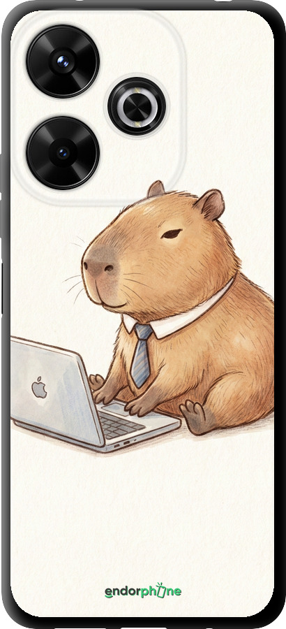 TPU чехол Funny Capybara CEO Working для Xiaomi Redmi 13 4G - 6777b-3751 изображение 