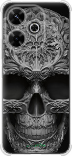 Силикон с усиленными углами чехол skull-ornament для Xiaomi Poco M6 4G - 4101sp-3798 изображение 